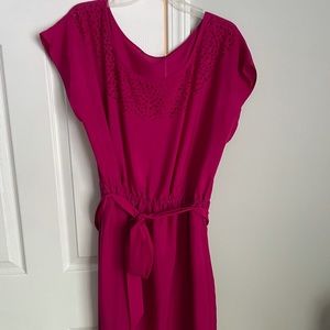 Hot pink dress with cute cut outs